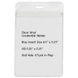 Vinyl Top Load 5.25" x 3.375" Credential Holder - 100 pack
